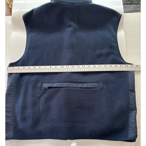 GAP Vintage Women’s Fleece Zip Up Navy Blue Vest Size Large - Picture 9 of 10